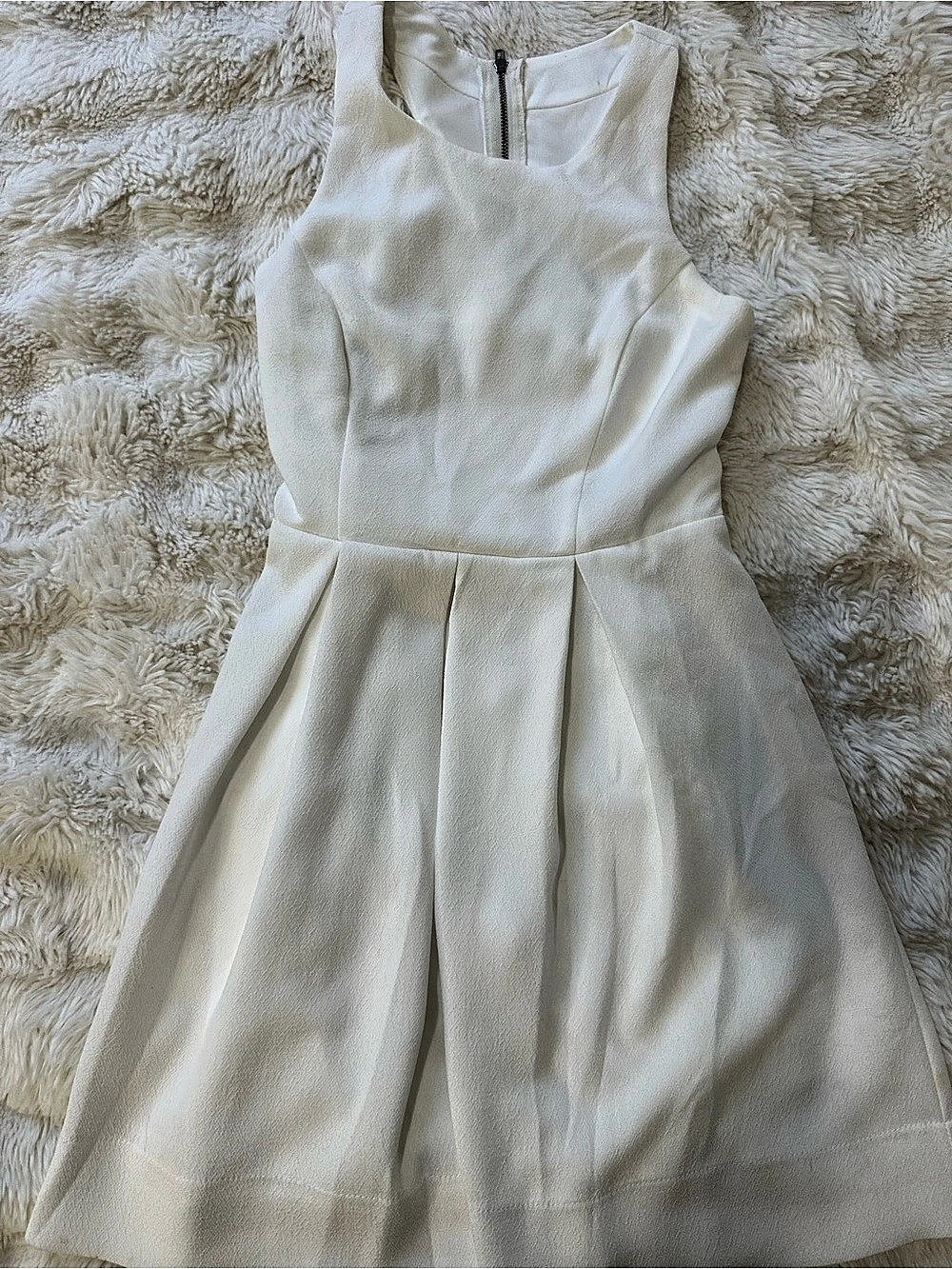 Lulus Pleated Mini Dress White Small Like New